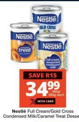 Nestlé Full Cream/Gold Cross Condensed Milk/Caramel Treat Dessert