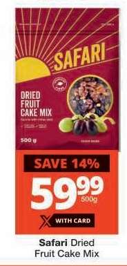 Safari Dried Fruit Cake Mix