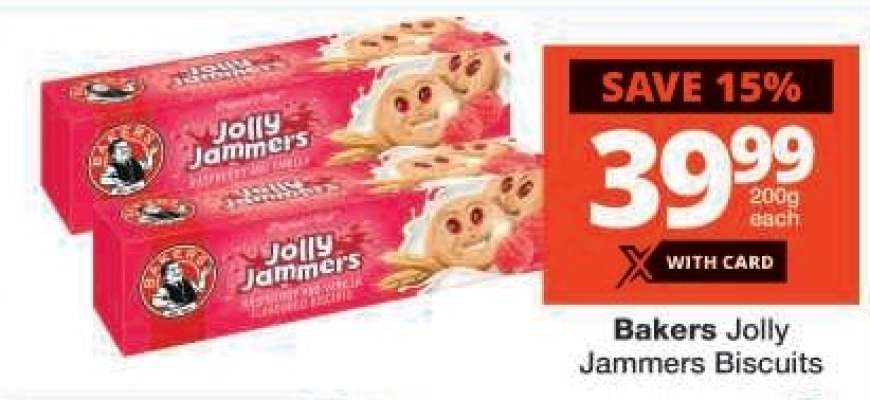 Bakers Jolly Jammers Biscuits