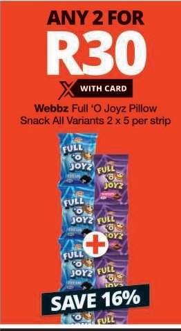 Webbz Full ‘O Joyz Pillow Snack