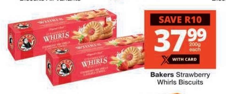 Bakers Strawberry Whirls Biscuits