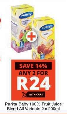 Purity Baby 100% Fruit Juice Blend