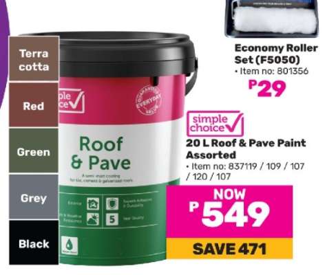 Simple Choice Roof & Pave Paint Assorted