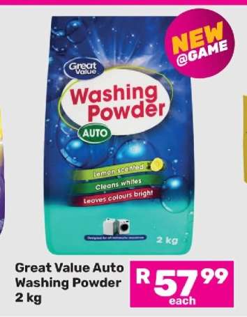 Great Value Auto Washing Powder 2 kg