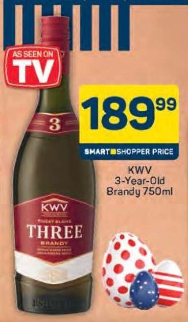 KWV 3-Year Old Brandy 750ml