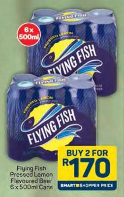 Flying Fish Pressed Lemon Flavoured Beer 6 x 500ml Cans