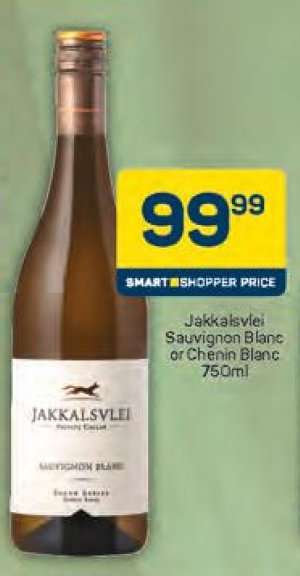 Jakkalsvlei Sauvignon Blanc or Chenin Blanc 750ml