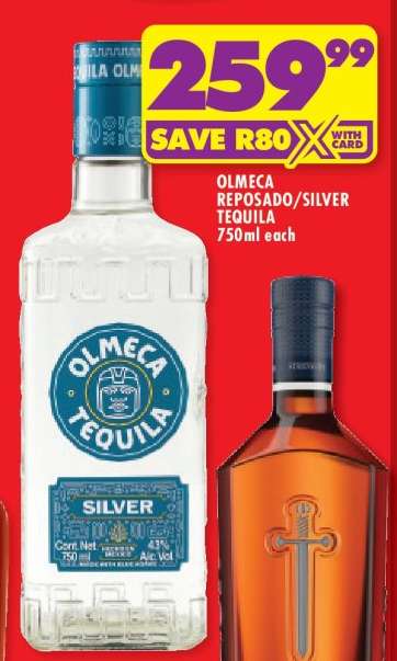 Olmeca Reposado/Silver Tequila