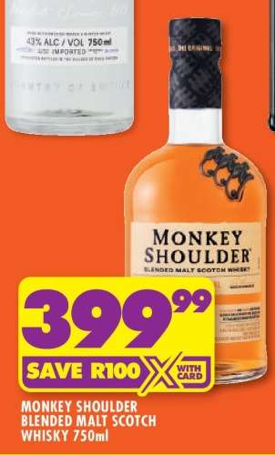 Monkey Shoulder Blended Malt Scotch Whisky 750ml