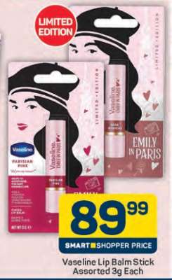 Vaseline Lip Balm Stick Assorted 3g Each