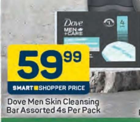 Dove Men Skin Cleansing Bar Assorted 4s Per Pack