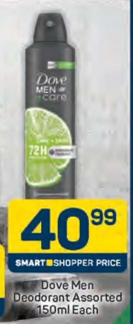 Dove Men Deodorant Assorted 150ml Each