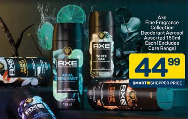 Axe Fine Fragrance Collection Deodorant Aerosol Assorted 150ml Each