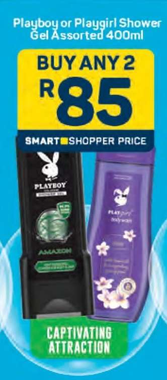 Playboy or Playgirl Shower Gel Assorted 400ml