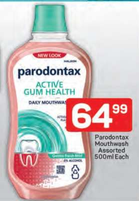 Parodontax Mouthwash Assorted 500ml Each