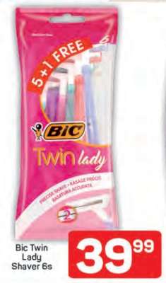 Bic Twin Lady Shaver 6s