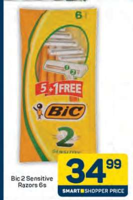 Bic 2 Sensitive Razors 6s