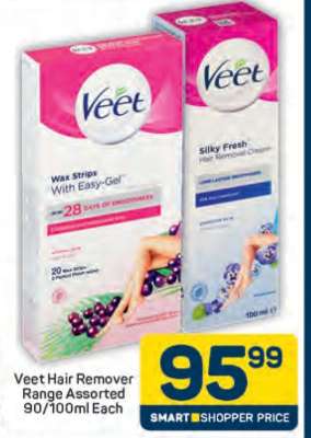 Veet Hair Remover Range Assorted 90/100ml Each