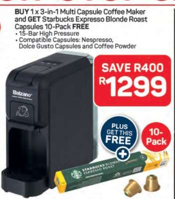 3-in-1 Multi Capsule Coffee Maker