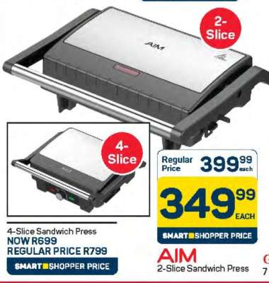 AIM 2-Slice Sandwich Press