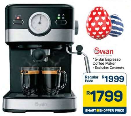 Swan 15-Bar Espresso Coffee Maker