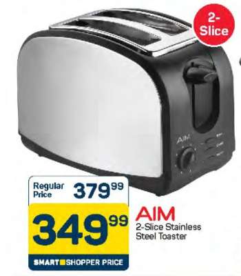 AIM 2-Slice Stainless Steel Toaster