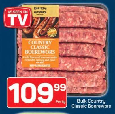 Bulk Country Classic Boerewors