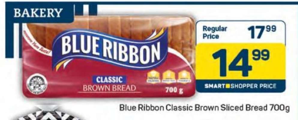 Blue Ribbon Classic
Brown Sliced Bread
700g