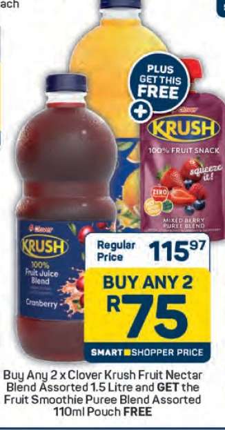 Clover Krush Fruit Nectar Blend Assorted