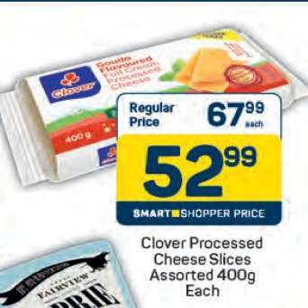 Clover Processed Cheese Slices Assorted 400g