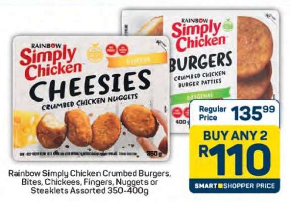 Rainbow Simply Chicken Crumbed Products