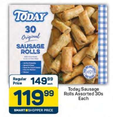 Today Sausage Rolls Assorted 30s Each