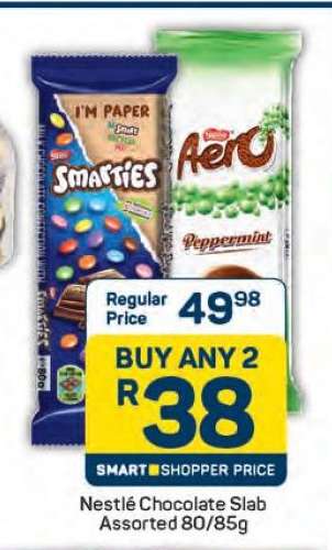 Nestlé Chocolate Slab Assorted 80/85g