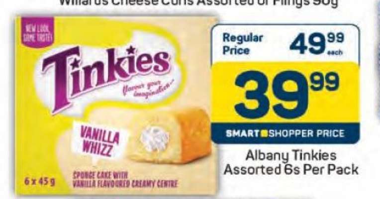 Albany Tinkies Assorted 6s Per Pack