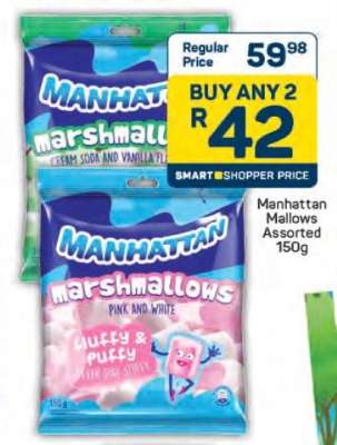 Manhattan Mallows Assorted 150g