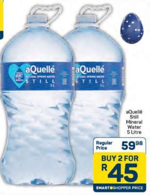 aQuellé Still Mineral Water 5 Litre