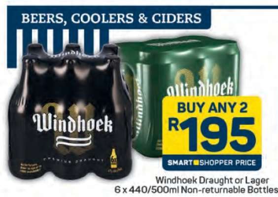 Windhoek Draught or Lager