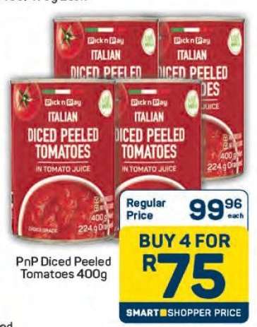 PnP Diced Peeled Tomatoes 400g