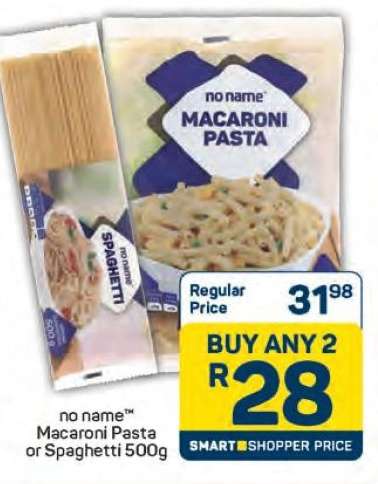 no name Macaroni Pasta or Spaghetti 500g