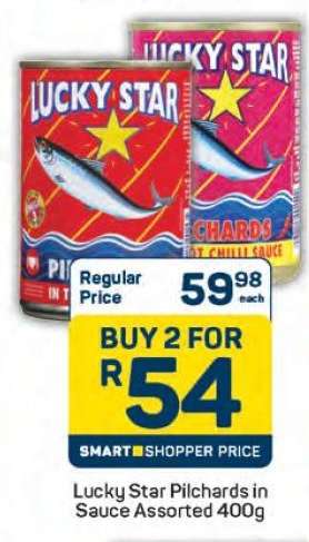 Lucky Star Pilchards In Sauce Assorted 400g