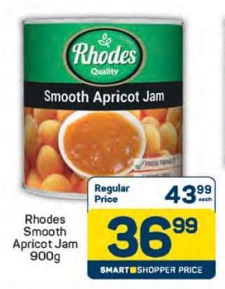 Rhodes Smooth Apricot Jam-900g
