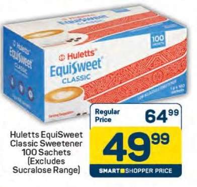 Huletts EquiSweet Classic Sweetener 100 Sachets