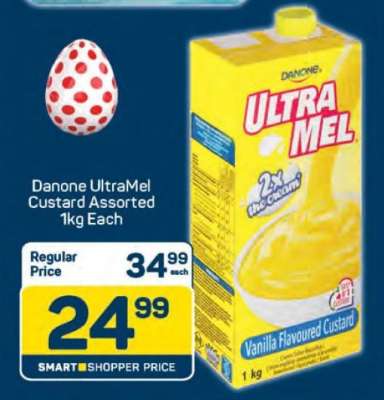 Danone Ultramel Custard Assorted 1kg Each