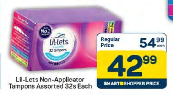 Lil-Lets Non-Applicator Tampons Assorted 32s Each