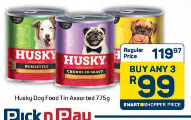 Husky Dog Food Tin Assorted 775g
