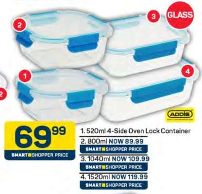 Addis Glass Containers