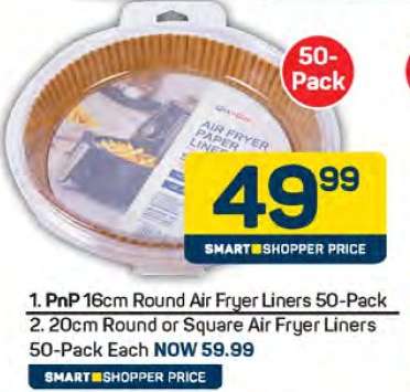 PnP 16cm Round Air Fryer Liners 50-Pack