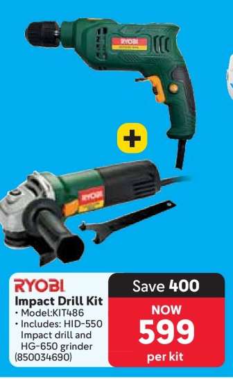 RYOBI Impact Drill Kit