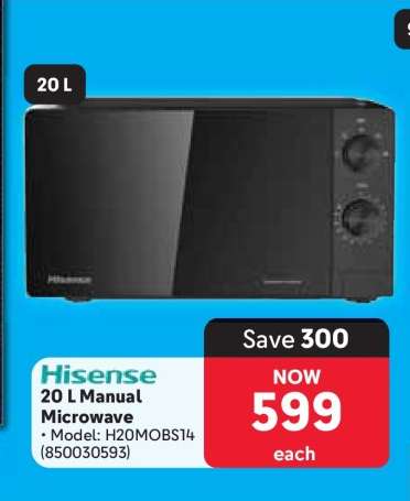 Hisense 20 L Manual Microwave