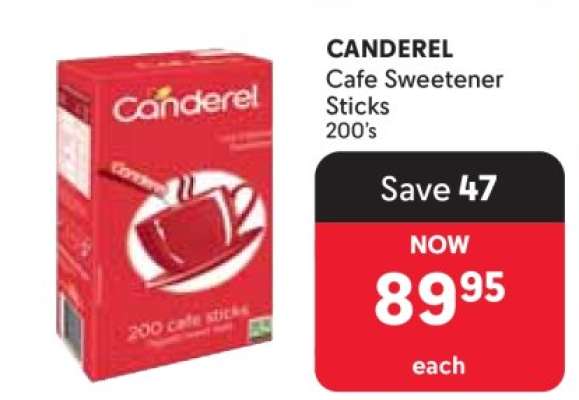 CANDEREL Cafe Sweetener Sticks 200's
